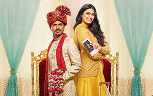 Nawazuddin Siddiqui and Athiya Shetty in the poster of Bollywood film `Motichoor Chaknachoor`